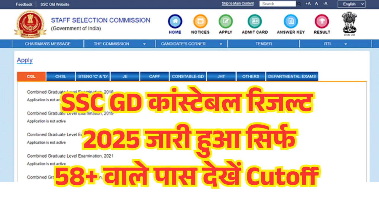 SSC GD Result 2025 Released